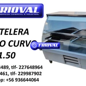 Pastelera Vidrio Curvo